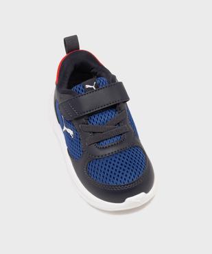 Baskets look running en mesh à scratch et lacets élastiques bébé garçon - Puma vue5 - PUMA - GEMO