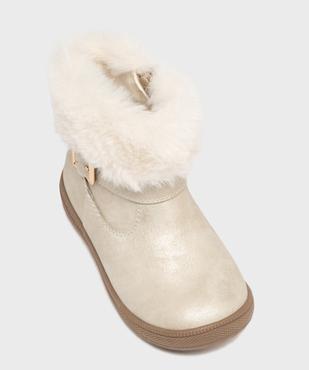 Boots fourrées à col duveteux et zip bébé fille vue5 - LOVELY WINGS - GEMO