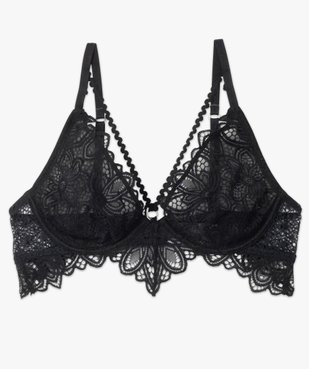 Soutien-gorge femme triangle à armatures en dentelle vue4 - GEMO 4G FEMME - GEMO