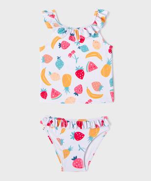 Maillot de bain 2 pièces à motifs fruits bébé fille vue3 - GEMO(BEBE DEBT) - GEMO