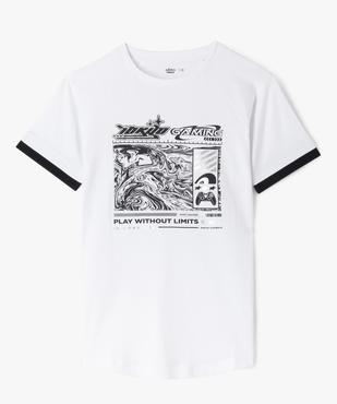 Tee-shirt imprimé à bandes contrastantes garçon vue1 - GEMO 4G GARCON - GEMO