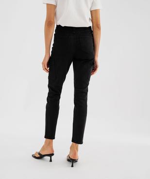 Jean cargo slim en denim stretch à taille normale femme vue3 - GEMO 4G FEMME - GEMO