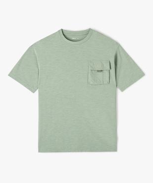 Tee-shirt garçon en coton flammé à manches courtes et poche poitrine vue1 - GEMO (JUNIOR) - GEMO