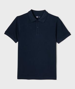 Polo à manches courtes en maille piquée garçon vue5 - GEMO (JUNIOR) - GEMO