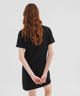 Chemise de nuit en jersey de coton imprimé femme - Stitch vue3 - LILO & STITCH - GEMO