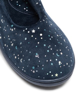 Chaussons femme ballerines moelleuses en velours imprimé - DIM vue6 - DIM - GEMO