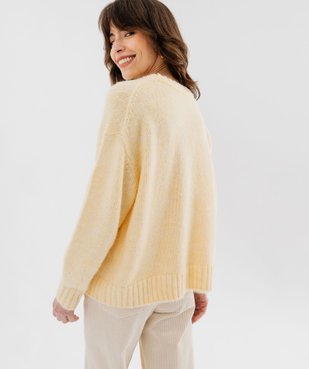 Pull en maille coupe oversize femme vue3 - GEMO(FEMME PAP) - GEMO