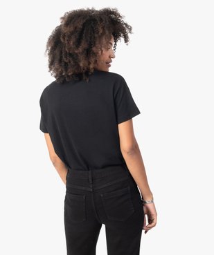 Tee-shirt femme à manches courtes avec motif tête de mort vue3 - GEMO(FEMME PAP) - GEMO