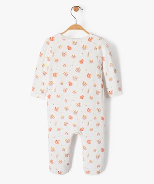 Pyjama bébé fille à motifs renards et petites fleurs vue3 - GEMO(BB COUCHE) - GEMO