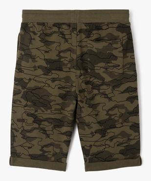 Bermuda en maille imprimé avec ceinture élastique garçon vue3 - GEMO (JUNIOR) - GEMO