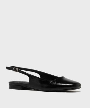 Escarpins slingback à bout carré et talon plat femme - Follow Me vue2 - FOLLOW ME - GEMO