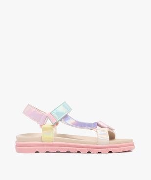Sandales fille à brides vernies et à scratch vue1 - GEMO (ENFANT) - GEMO