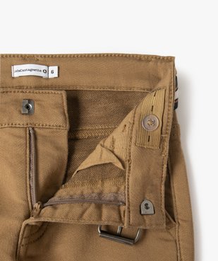 Pantalon garçon en toile extensible avec ceinture - LuluCastagnette vue3 - LULUCASTAGNETTE - GEMO
