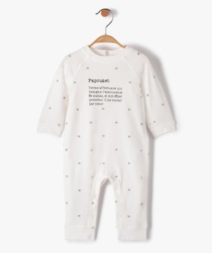 Pyjama bébé sans pieds en jersey imprimé étoiles vue1 - GEMO(BB COUCHE) - GEMO