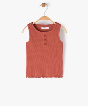 Débardeur bébé fille en maille côtelée vue1 - GEMO 4G BEBE - GEMO