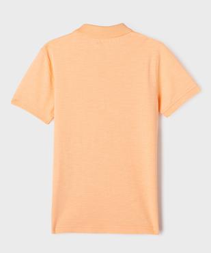 Polo à manches courtes en coton flammé garçon vue3 - GEMO (ENFANT) - GEMO