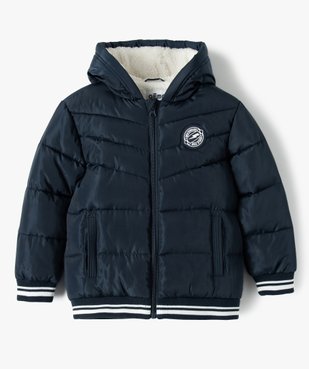 Blouson garçon matelassé et déperlant à doublure chaude vue1 - GEMO (ENFANT) - GEMO