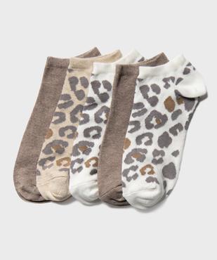 Chaussettes ultra courtes motifs tachetés femme (lot de 5) vue1 - GEMO 4G FEMME - GEMO