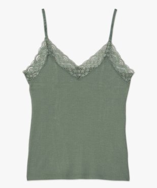 Caraco femme à fines bretelles et décolleté dentelle vue4 - GEMO(HOMWR FEM) - GEMO