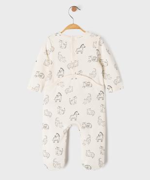 Pyjama en coton à motifs animaux bébé vue3 - GEMO 4G BEBE - GEMO