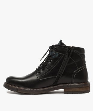 Boots homme zippés à lacets dessus cuir et col rembourré vue4 - Nikesneakers (CASUAL) - Nikesneakers