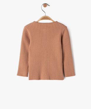 Gilet boutonné en maille côtelée bébé fille vue4 - GEMO(BEBE DEBT) - GEMO