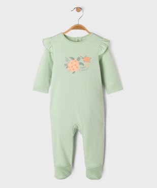 Pyjama dors-bien en coton avec motif tortue bébé fille vue1 - GEMO 4G BEBE - GEMO
