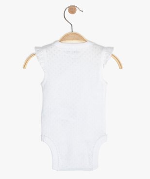 Body bébé fille sans manches fermeture croisée vue3 - GEMO C4G BEBE - GEMO