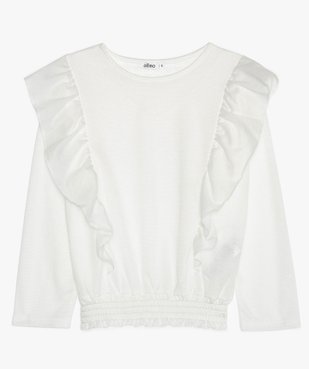 Blouse fille en crêpe avec volants et dentelle vue1 - Nikesneakers (ENFANT) - Nikesneakers