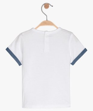 Tee-shirt bébé garçon à col et manches fantaisie vue2 - GEMO 4G BEBE - GEMO