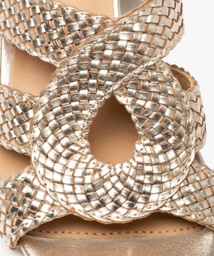 Mules femme à talon dessus cuir tressé – Taneo vue6 - TANEO - GEMO