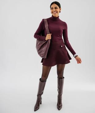 Pull col roulé en maille fine femme vue6 - GEMO 4G FEMME - GEMO