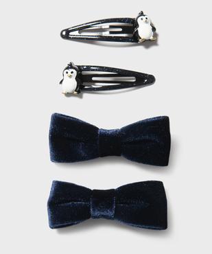 Barrettes à cheveux esprit Noël fille (lot de 4) vue1 - GEMO (ACCESS) - GEMO