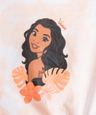 Tee-shirt manches courtes loose tie-and-dye imprimé fille - Vaïana vue2 - VAIANA - GEMO