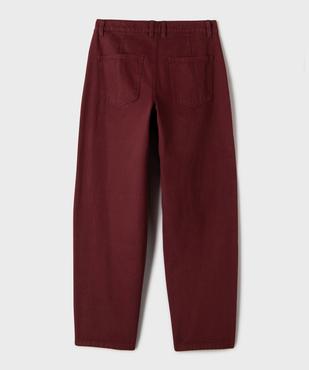 Pantalon barrel en toile 100% coton fille vue3 - GEMO (JUNIOR) - GEMO