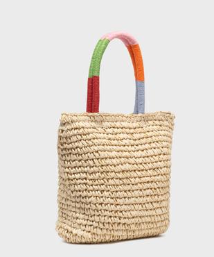 Sac cabas en paille de papier fille vue2 - GEMO (ACCESS) - GEMO