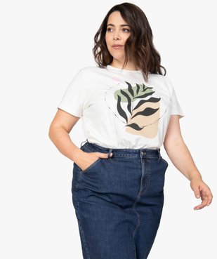 Tee-shirt femme à manches courtes imprimé vue1 - GEMO (G TAILLE) - GEMO