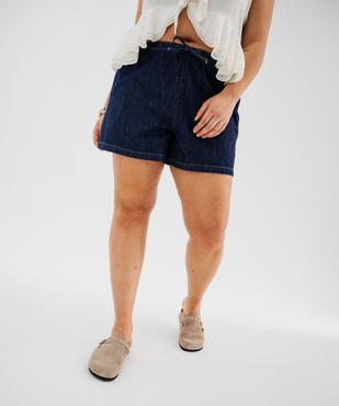 Short en jean coupe large femme grande taille vue1 - GEMO (G TAILLE) - GEMO