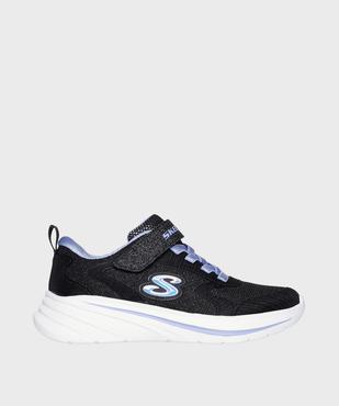 Baskets à scratch en toile pailletée fille - Skechers  vue1 - SKECHERS - GEMO