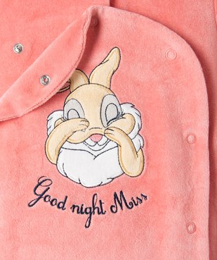 Pyjama bébé en velours imprimé lapin - Disney vue2 - DISNEY DTR - GEMO