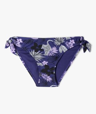 Bas de maillot de bain fille noué sur les côtés vue1 - GEMO (JUNIOR) - GEMO