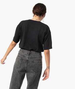 Tee-shirt femme avec bas élastiqué – LuluCastagnette  vue3 - LULUCASTAGNETTE - GEMO