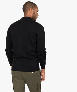 Gilet homme zippé à col camionneur 100% coton biologique vue3 - GEMO C4G HOMME - GEMO
