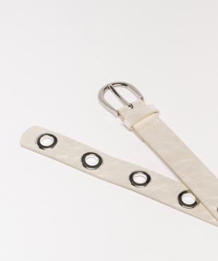 Ceinture à oeillets métalliques femme vue2 - GEMO (ACCESS) - GEMO