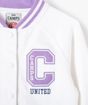 Blouson fille esprit Collège Américain - Camps United vue2 - CAMPS UNITED - GEMO