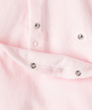 Pyjama bébé fille en velours avec volants sur les épaules vue3 - GEMO(BB COUCHE) - GEMO