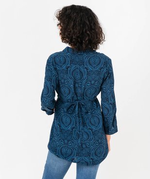 Blouse de grossesse fluide imprimée à manches 3/4 vue3 - GEMO 4G MATERN - GEMO