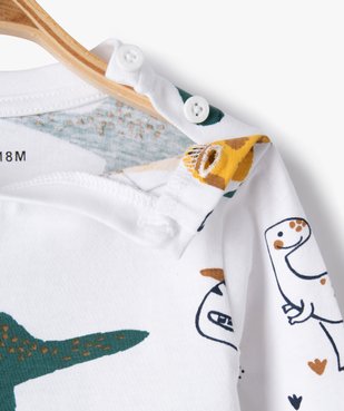 Tee-shirt imprimé à manches longues en coton bébé garçon vue2 - GEMO(BEBE DEBT) - GEMO