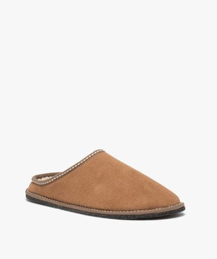 Chaussons homme mules couvrantes en suédine unie vue2 - GEMO(HOMWR HOM) - GEMO