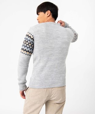 Pull de Noël homme motif jacquard vue3 - GEMO (HOMME) - GEMO